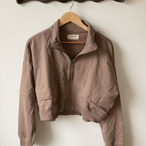 NWT The Normal Brand Tentoma Utility Half Zip - Pine Bark